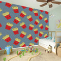 Cute French Fries Pattern Print Wall Sticker