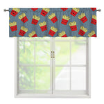 Cute French Fries Pattern Print Window Valance
