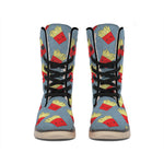 Cute French Fries Pattern Print Winter Boots