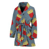 Cute French Fries Pattern Print Women's Bathrobe