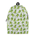 Cute Frog Pattern Print School Backpack