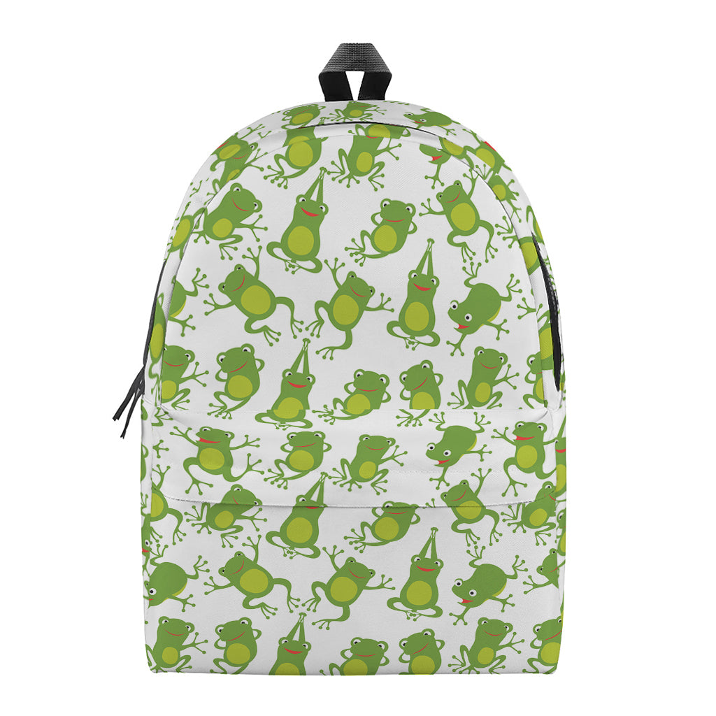 Cute Frog Pattern Print Backpack
