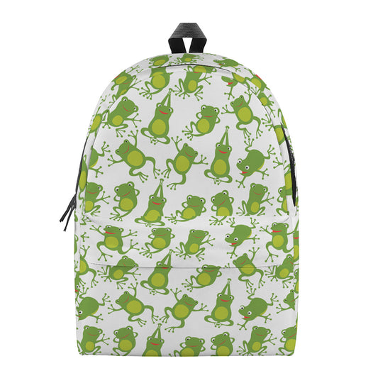 Cute Frog Pattern Print Backpack