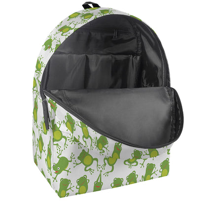 Cute Frog Pattern Print Backpack