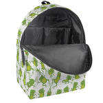 Cute Frog Pattern Print Backpack