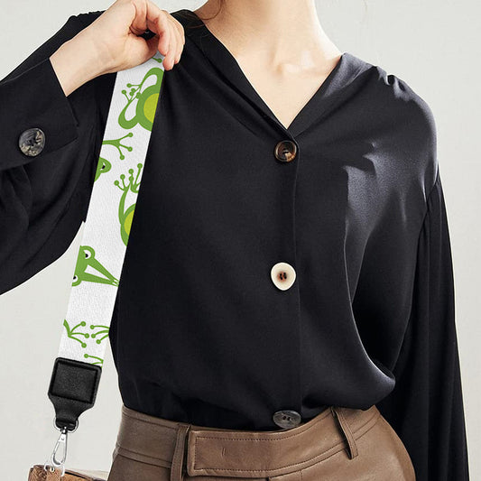 Cute Frog Pattern Print Bag Strap