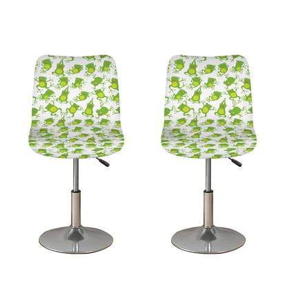 Cute Frog Pattern Print Bar Stool Covers