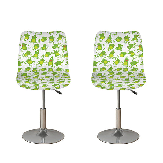 Cute Frog Pattern Print Bar Stool Covers
