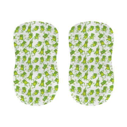 Cute Frog Pattern Print Bar Stool Covers