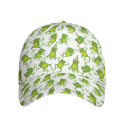 Cute Frog Pattern Print Baseball Cap