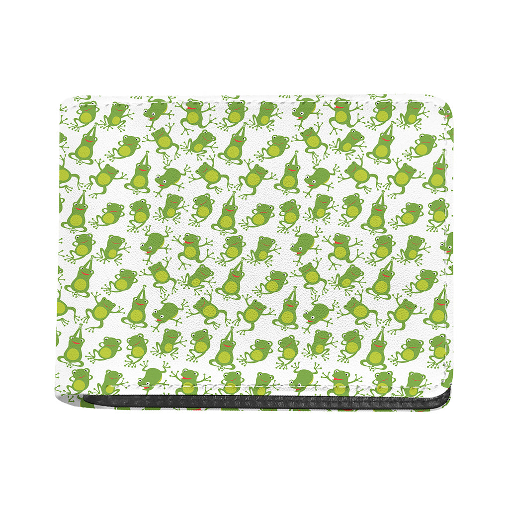 Cute Frog Pattern Print Bifold Wallet