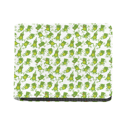 Cute Frog Pattern Print Bifold Wallet