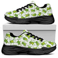 Cute Frog Pattern Print Black Chunky Shoes