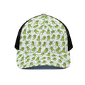 Cute Frog Pattern Print Black Mesh Trucker Hat