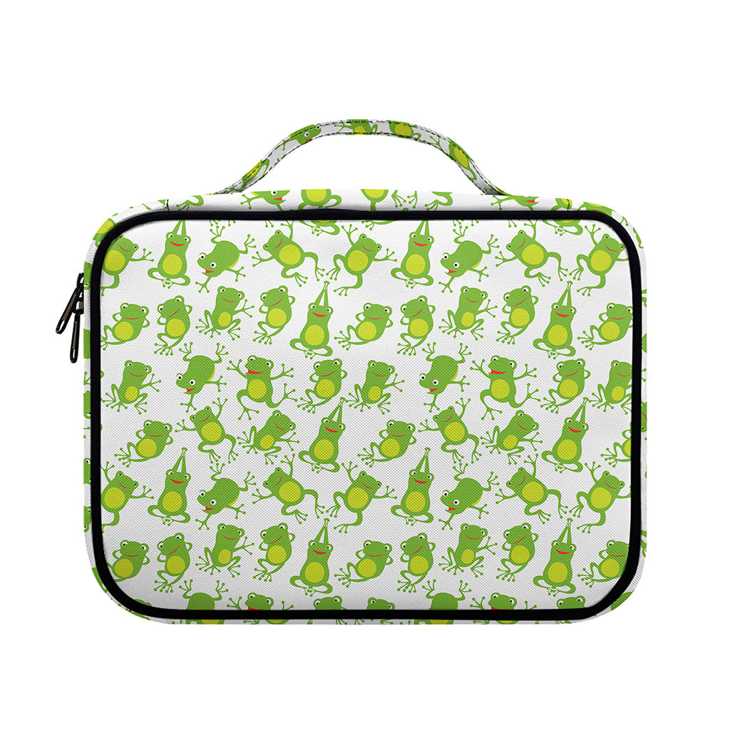 Cute Frog Pattern Print Briefcase Bible Bag