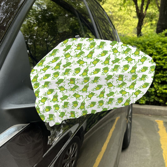 Cute Frog Pattern Print Car Side Mirror Covers