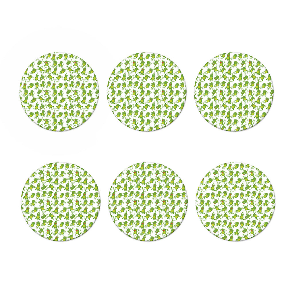 Cute Frog Pattern Print Coaster Set