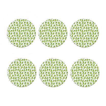 Cute Frog Pattern Print Coaster Set