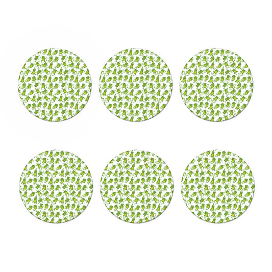 Cute Frog Pattern Print Coaster Set