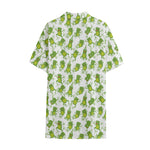 Cute Frog Pattern Print Cotton Hawaiian Shirt