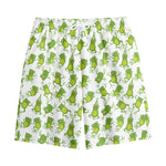 Cute Frog Pattern Print Cotton Shorts