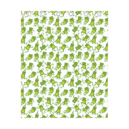 Cute Frog Pattern Print Curtain