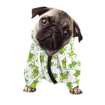 Cute Frog Pattern Print Dog Zip Up Hoodie