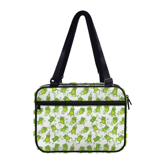 Cute Frog Pattern Print Double Strap Bible Bag
