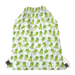 Cute Frog Pattern Print Drawstring Bag