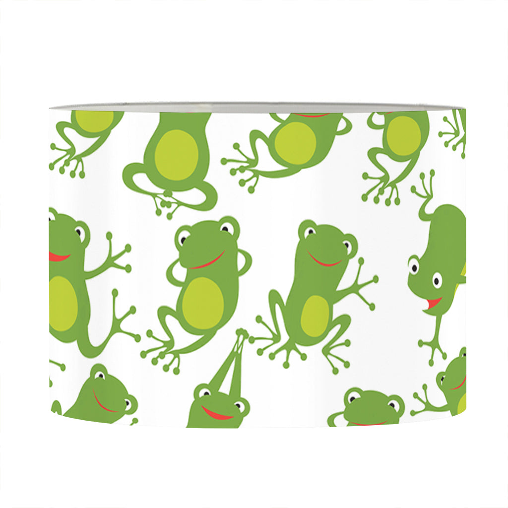 Cute Frog Pattern Print Drum Lamp Shade