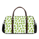 Cute Frog Pattern Print Duffle Bag