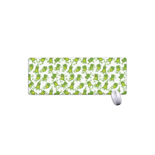 Cute Frog Pattern Print Extended Mouse Pad
