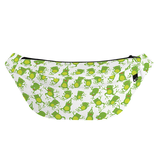 Cute Frog Pattern Print Fanny Pack