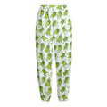 Cute Frog Pattern Print Fleece Lined Knit Pants