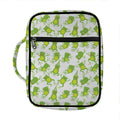 Cute Frog Pattern Print Front Pocket Bible Bag