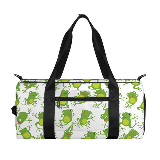 Cute Frog Pattern Print Gym Bag