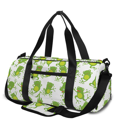 Cute Frog Pattern Print Gym Bag