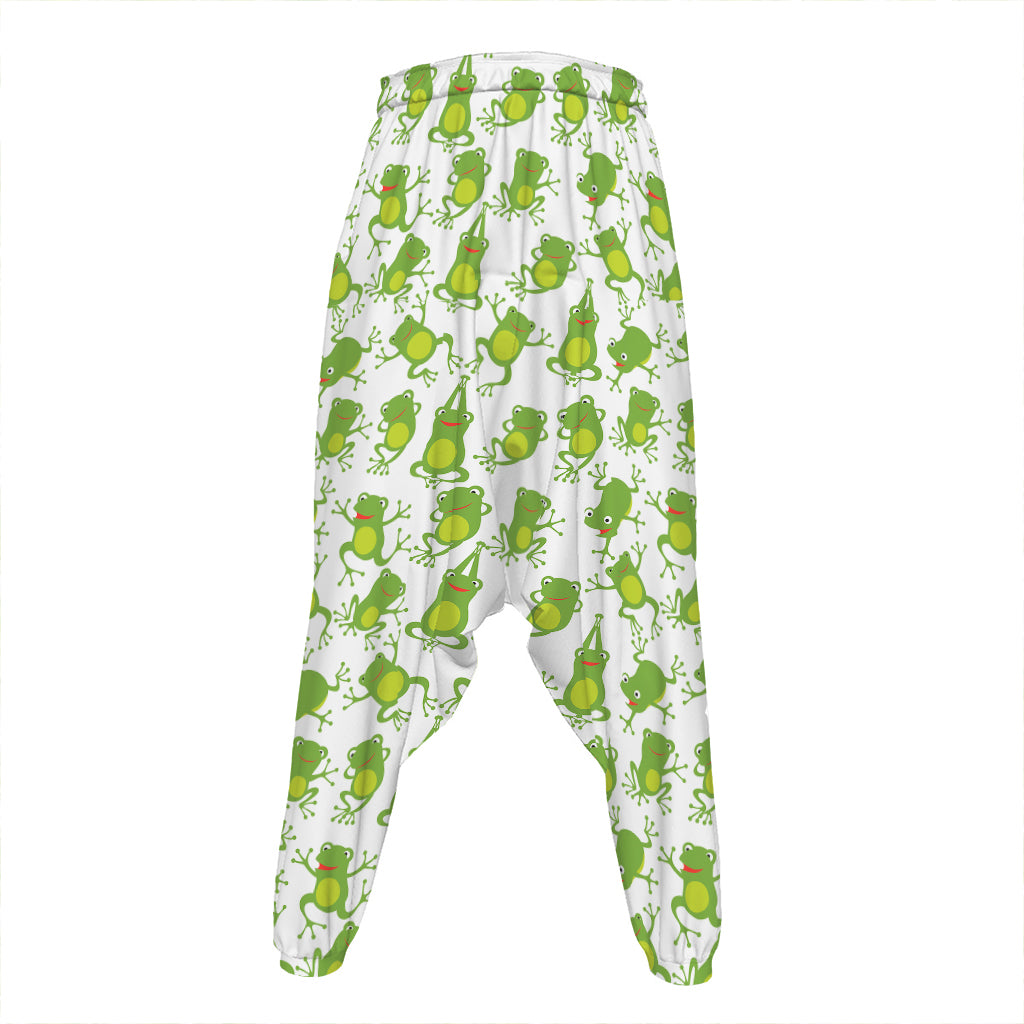 Cute Frog Pattern Print Hammer Pants