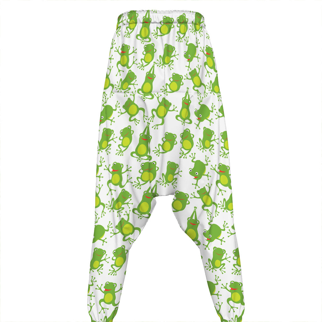 Cute Frog Pattern Print Hammer Pants