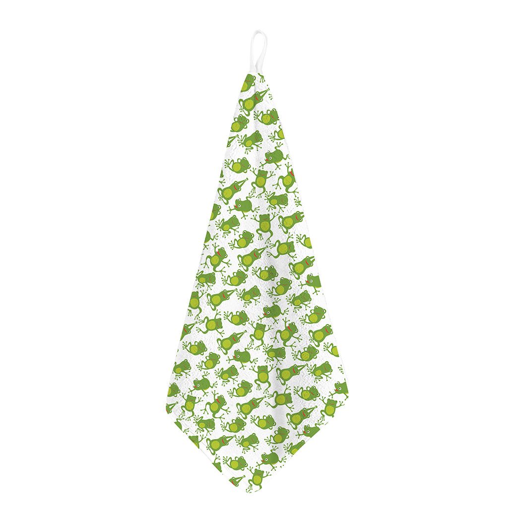 Cute Frog Pattern Print Hand Towel