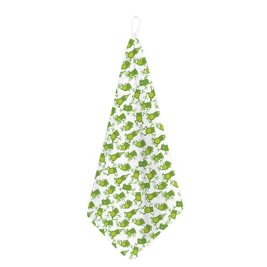 Cute Frog Pattern Print Hand Towel