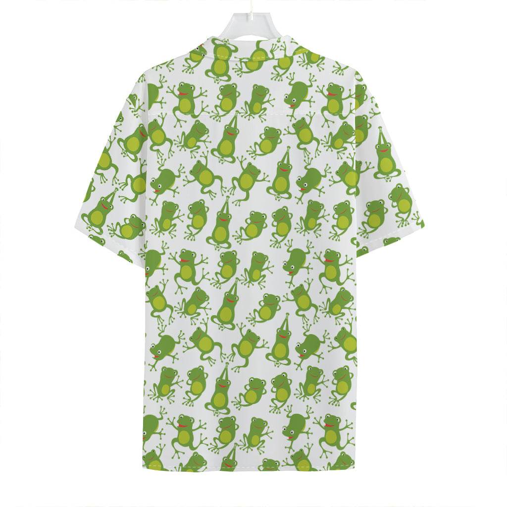 Cute Frog Pattern Print Hawaiian Shirt