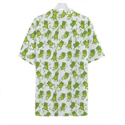 Cute Frog Pattern Print Hawaiian Shirt