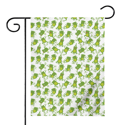 Cute Frog Pattern Print House Flag