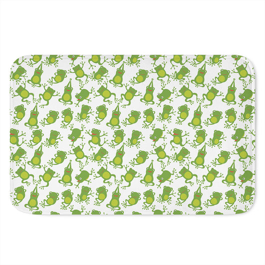 Cute Frog Pattern Print Indoor Door Mat