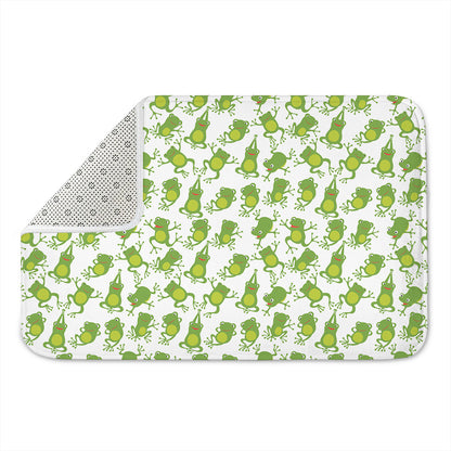 Cute Frog Pattern Print Indoor Door Mat