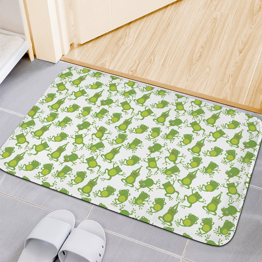 Cute Frog Pattern Print Indoor Door Mat