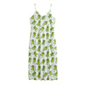 Cute Frog Pattern Print Jersey Midi Cami Dress