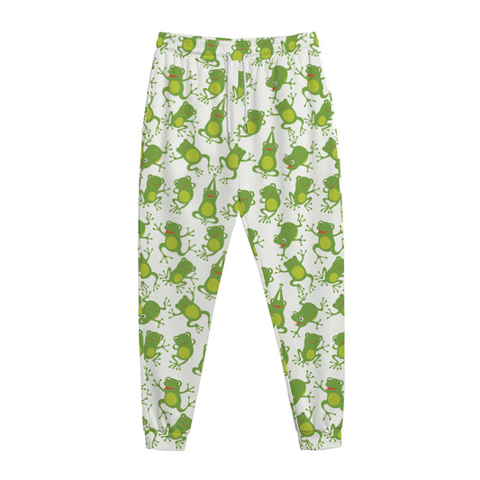 Cute Frog Pattern Print Jogger Pants