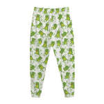 Cute Frog Pattern Print Jogger Pants